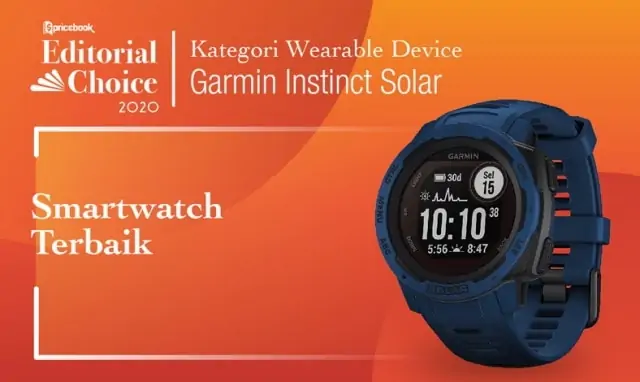 Smartwatch Terbaik : Garmin Instinct Solar