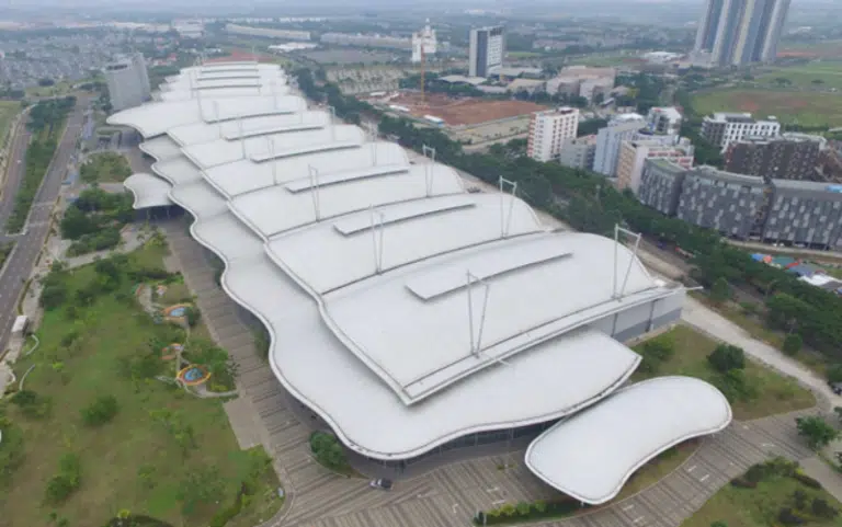 Panduan untuk Merancang Rumah Hijau Anda Sendiri, Indonesia Convention Exhibition BSD City menggunakan material bangunan yang ramah lingkungan dari COLORBOND®.