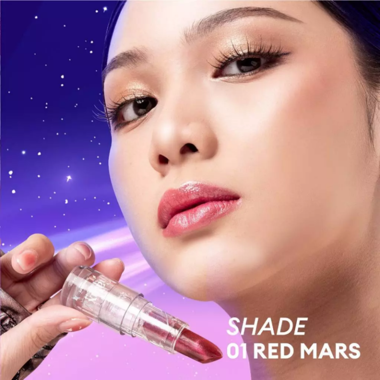 Review jujur lip glow hybrid Animate Lip Galaxy shade 01 Red Mars yang tidak lengket.